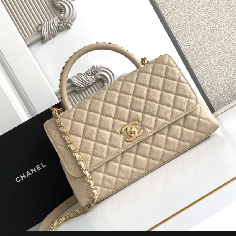 Ch*el top handle bags